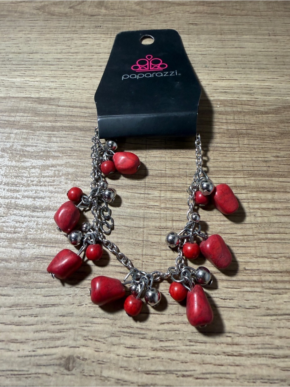 paparazzi Red Bead Charm Bracelet